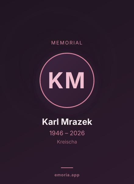 Memorial portrait of Karl Mrazek