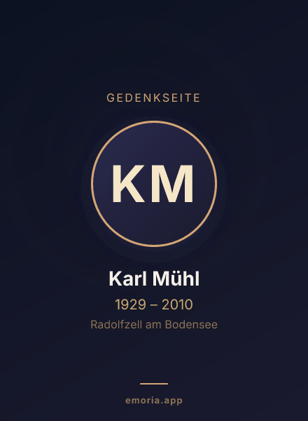 Gedenkportrait von Karl Mühl