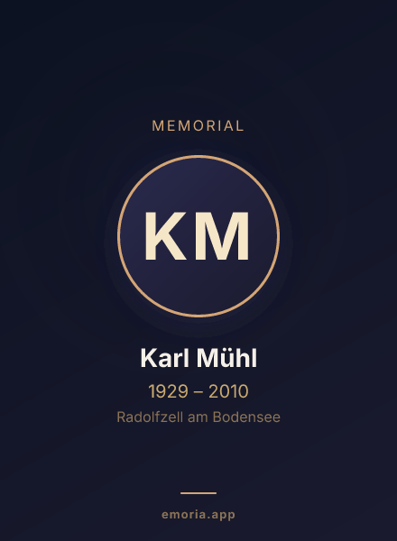 Memorial portrait of Karl Mühl