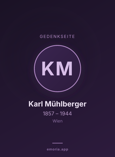 Gedenkportrait von Karl Mühlberger