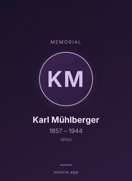 Memorial portrait of Karl Mühlberger