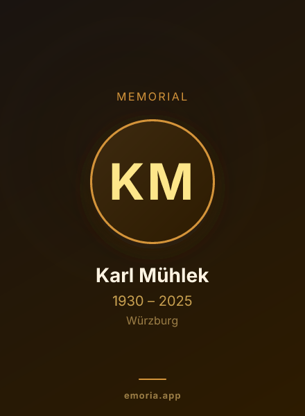 Memorial portrait of Karl Mühlek