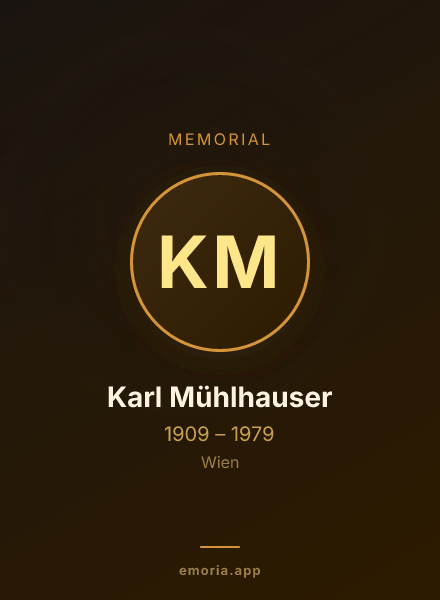 Memorial portrait of Karl Mühlhauser