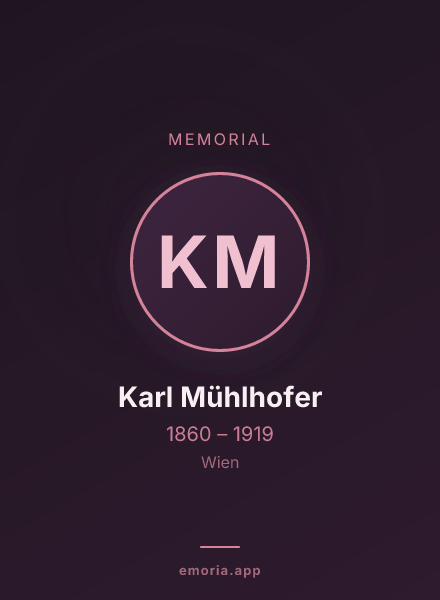 Memorial portrait of Karl Mühlhofer