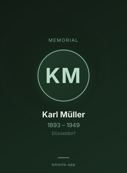 Memorial portrait of Karl Müller