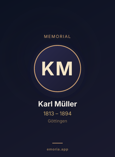 Memorial portrait of Karl Müller