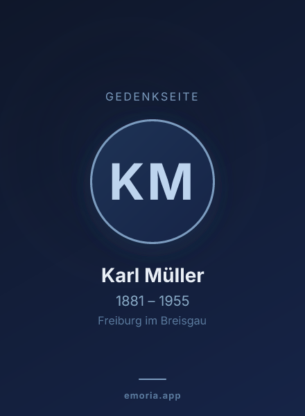 Gedenkportrait von Karl Müller