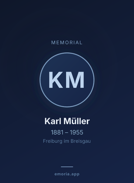 Memorial portrait of Karl Müller