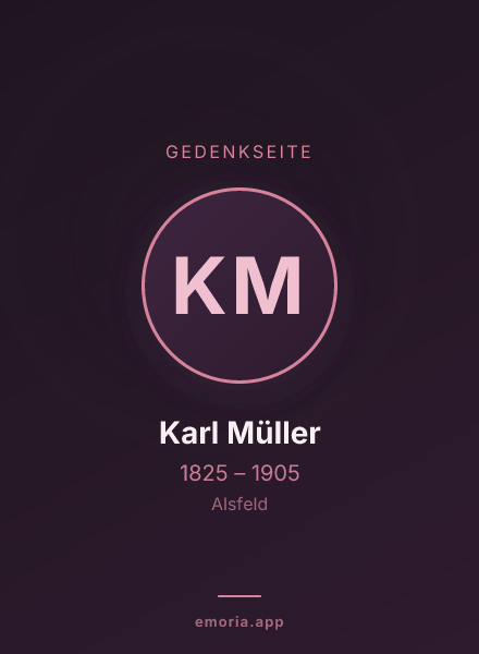 Gedenkportrait von Karl Müller