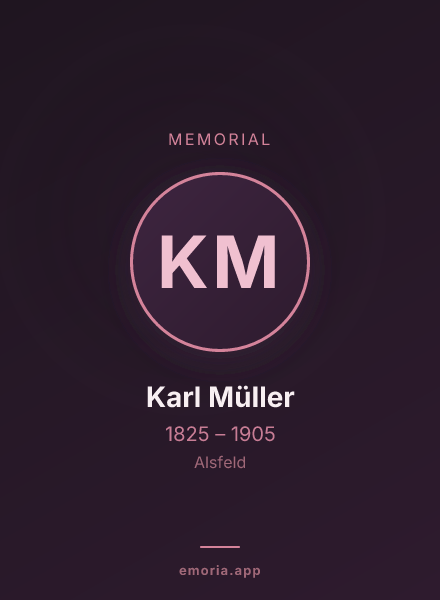 Memorial portrait of Karl Müller