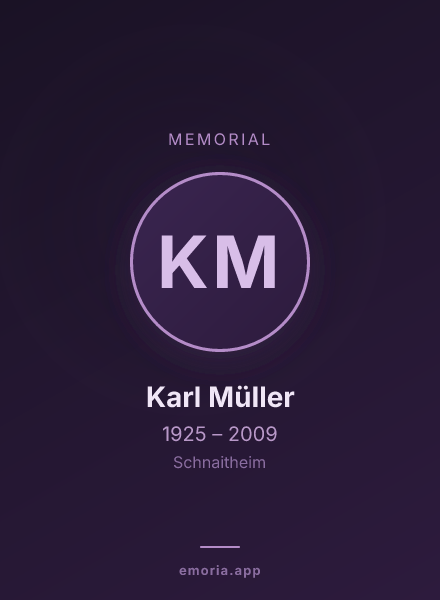 Memorial portrait of Karl Müller