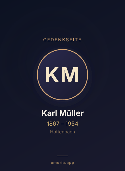 Gedenkportrait von Karl Müller