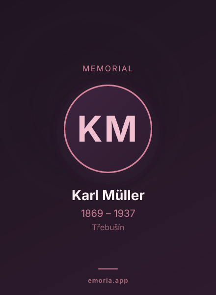 Memorial portrait of Karl Müller