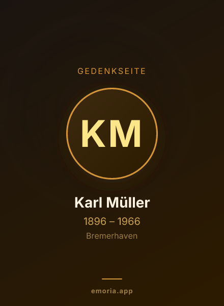 Gedenkportrait von Karl Müller