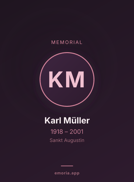 Memorial portrait of Karl Müller
