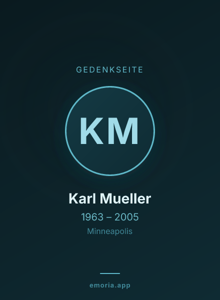 Gedenkportrait von Karl Mueller