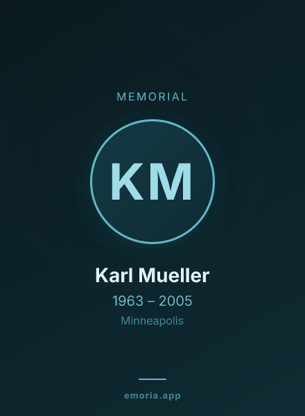 Memorial portrait of Karl Mueller