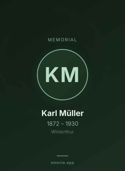Memorial portrait of Karl Müller