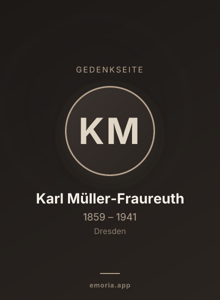 Gedenkportrait von Karl Müller-Fraureuth