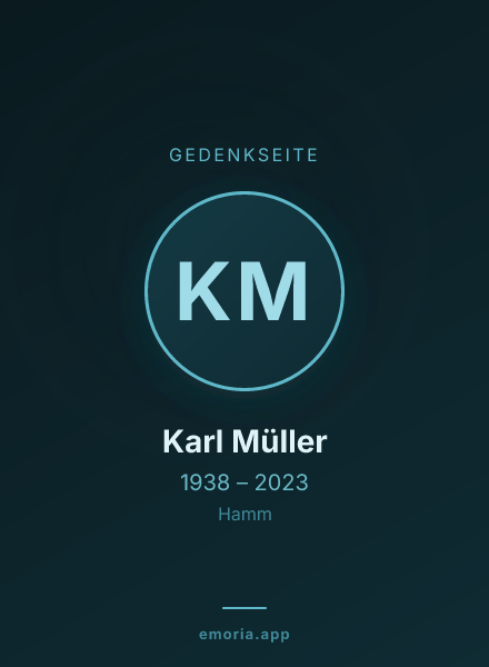 Gedenkportrait von Karl Müller
