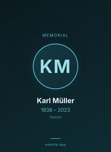 Memorial portrait of Karl Müller