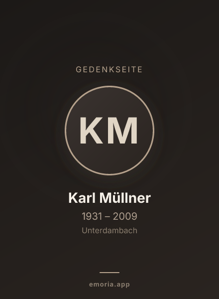Gedenkportrait von Karl Müllner