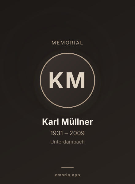Memorial portrait of Karl Müllner