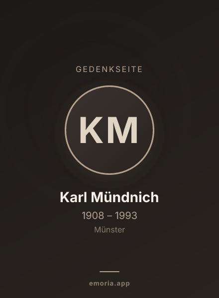 Gedenkportrait von Karl Mündnich