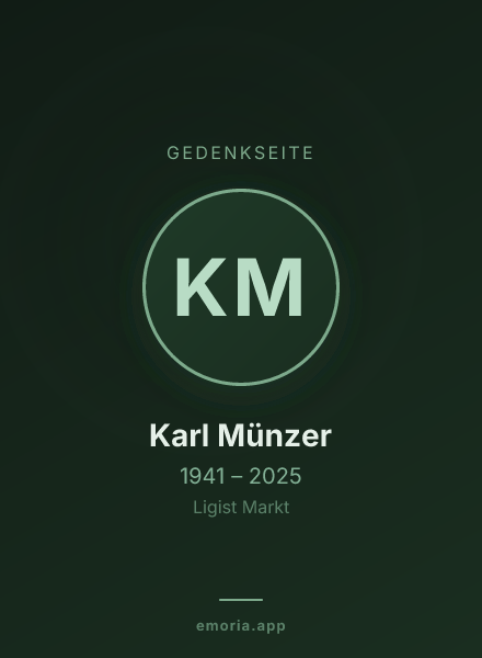 Gedenkportrait von Karl Münzer