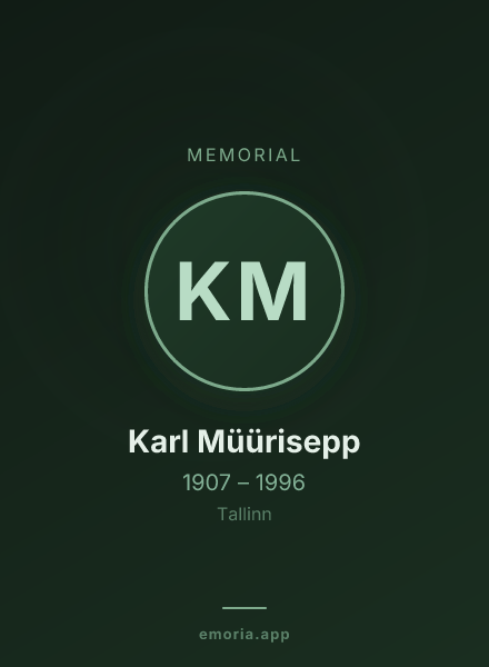Memorial portrait of Karl Müürisepp