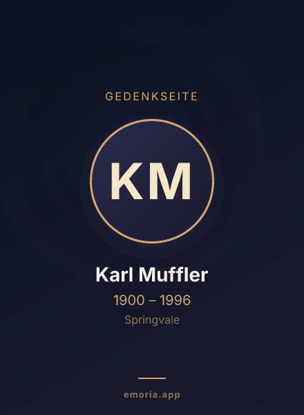 Gedenkportrait von Karl Muffler