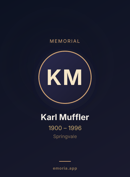 Memorial portrait of Karl Muffler