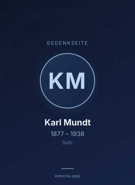 Gedenkportrait von Karl Mundt