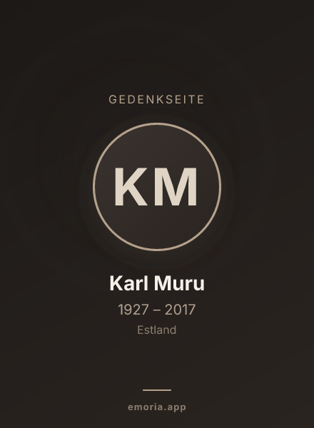 Gedenkportrait von Karl Muru