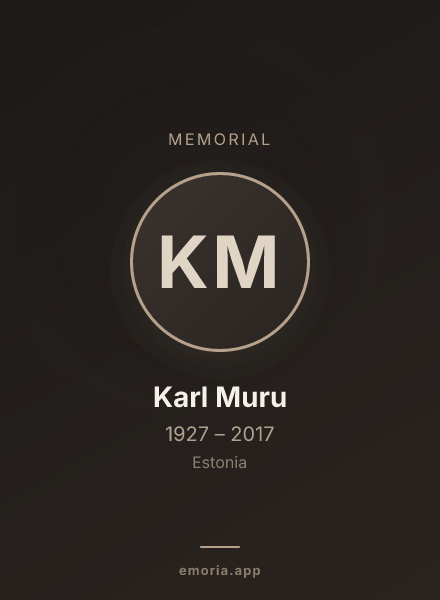 Memorial portrait of Karl Muru