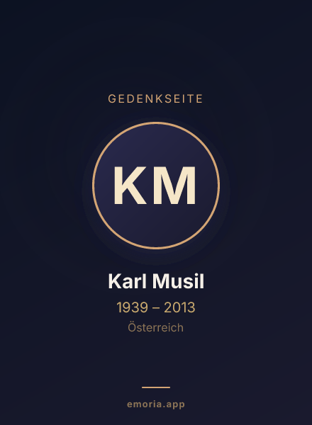 Gedenkportrait von Karl Musil
