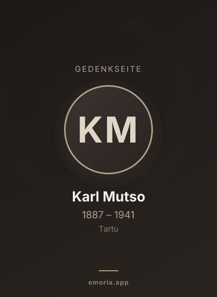 Gedenkportrait von Karl Mutso