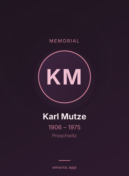 Memorial portrait of Karl Mutze