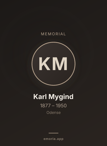Memorial portrait of Karl Mygind