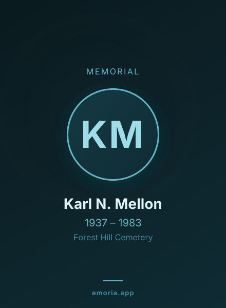 Memorial portrait of Karl N. Mellon