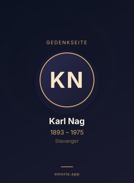 Gedenkportrait von Karl Nag