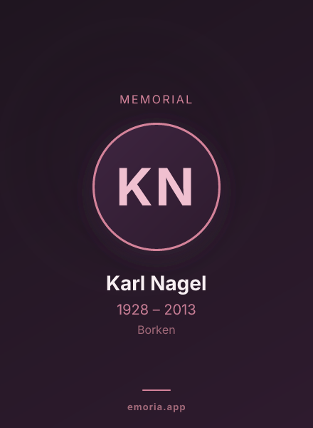 Memorial portrait of Karl Nagel