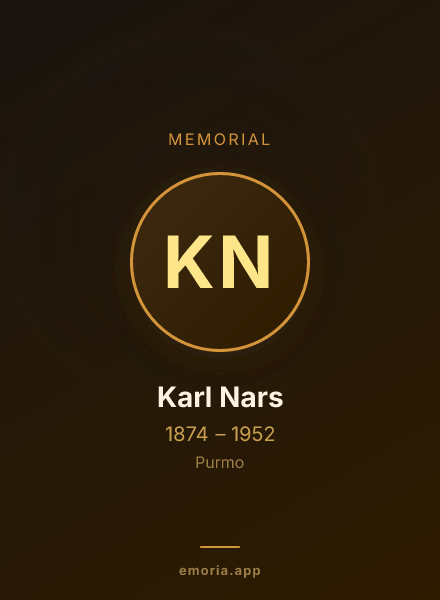 Memorial portrait of Karl Nars