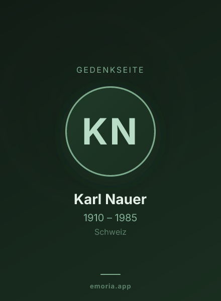 Gedenkportrait von Karl Nauer