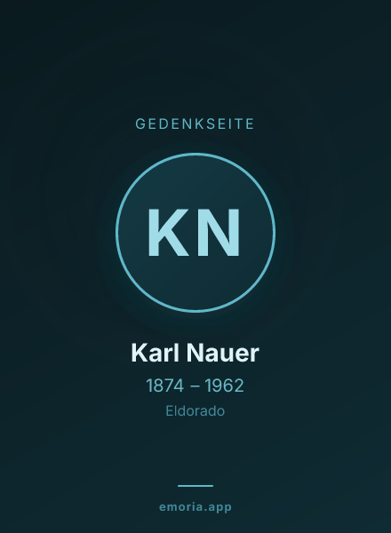 Gedenkportrait von Karl Nauer