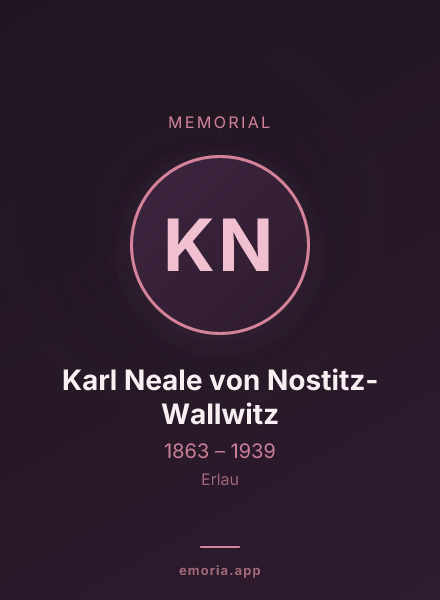 Memorial portrait of Karl Neale von Nostitz-Wallwitz