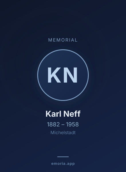 Memorial portrait of Karl Neff