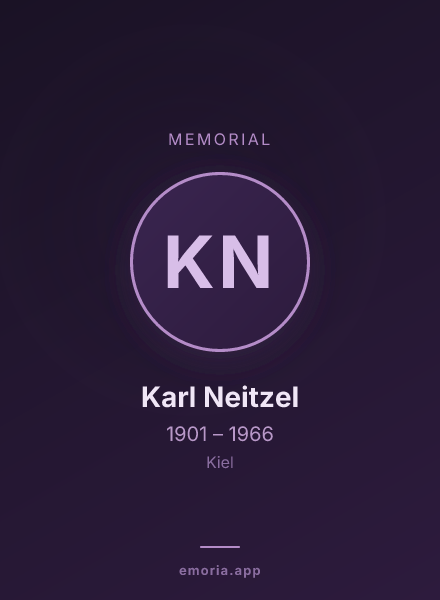 Memorial portrait of Karl Neitzel