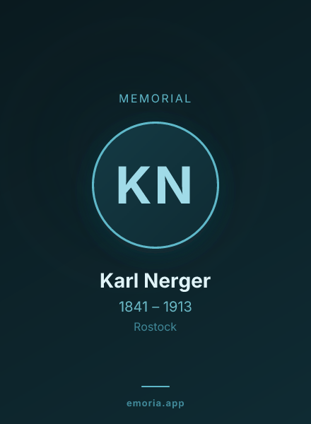Memorial portrait of Karl Nerger