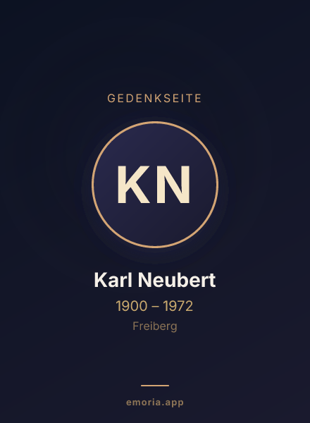 Gedenkportrait von Karl Neubert